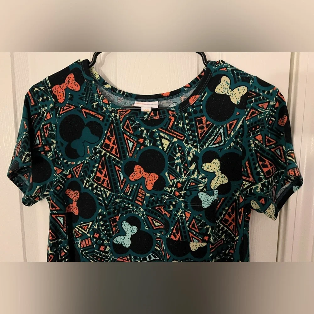Lularoe Disney Minnie Mouse Green Carly Dress Size XXS - Picture 2 of 7